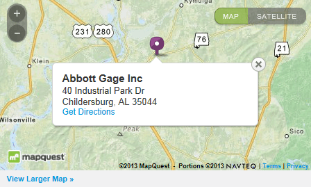 Abbott Gage Inc. Location and Directions